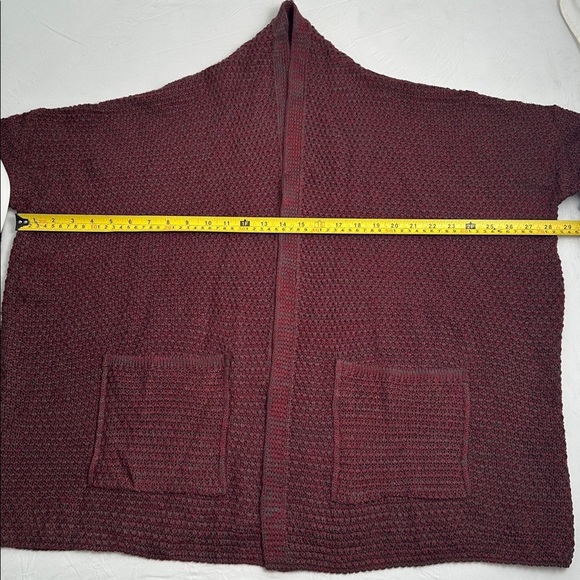 BDG burgundy and teal oversized open cardigan with pockets - Picture 7 of 10